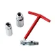 Llave para bujías con mango en T de 3/8''